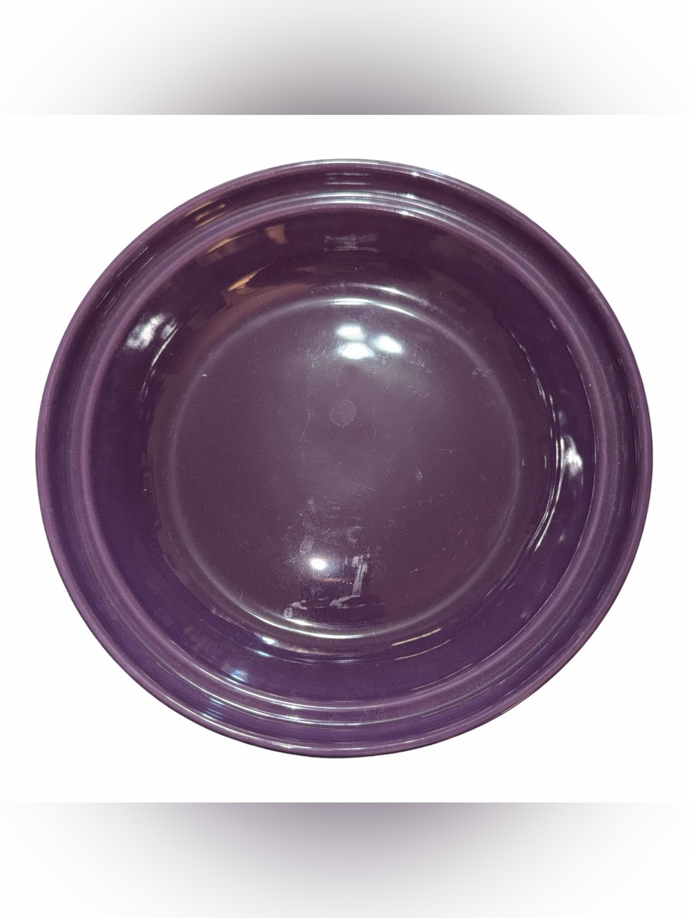 Longaberger Eggplant Pie Plate 10inch - Picture 3 of 5
